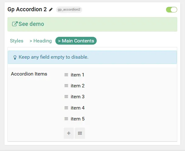 Accordion 2 - demo