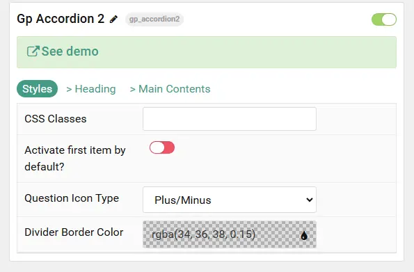 Accordion 2 - demo