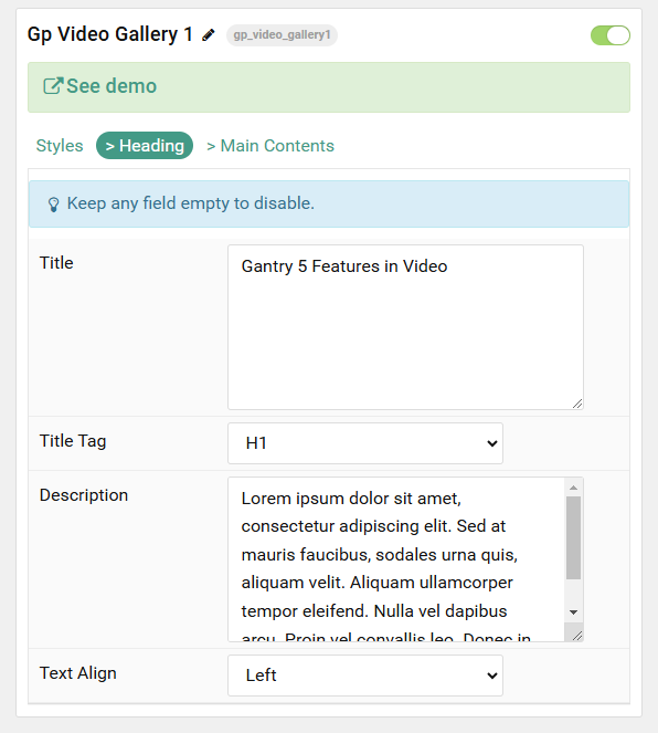 Video Gallery 1 - demo