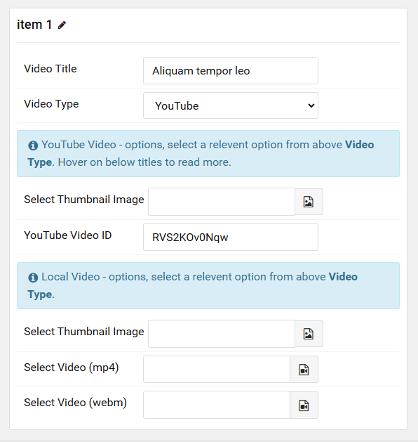 Video Gallery 1 - demo